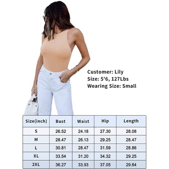 NWT ReoRia Women's L Brown Sleeveless Halter Neck Tank Bodysuit - Picture 4 of 5